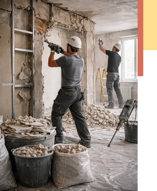 Демонтажные работы в Елабуге от 2735 руб. — услуги и цена под ключ | ОТДЕЛОЧНИК-Лбг