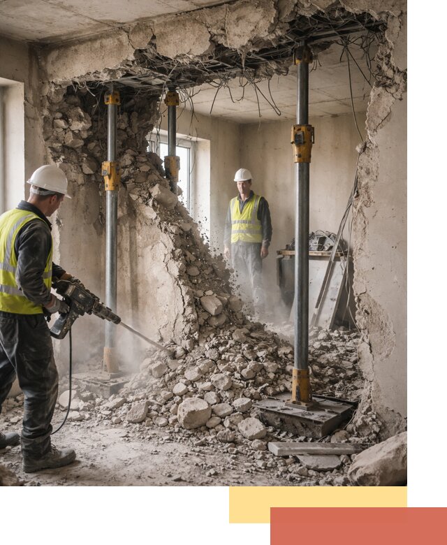 Снос несущих стен в Елабуге с гарантией безопасности и качества