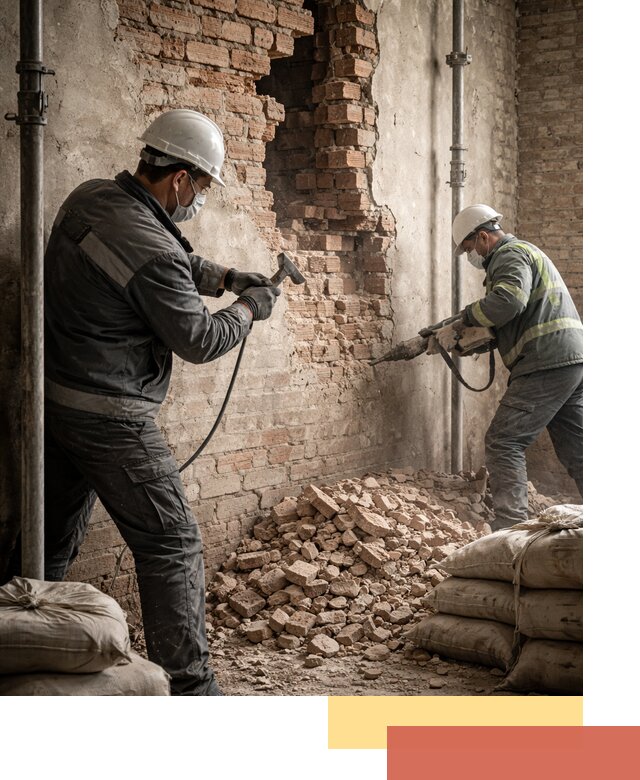 Демонтаж кирпичных стен в Елабуге быстро и безопасно