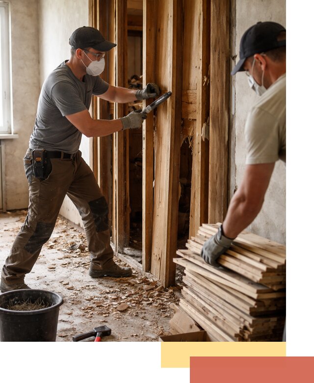 Демонтаж деревянных перегородок в Елабуге быстро и аккуратно