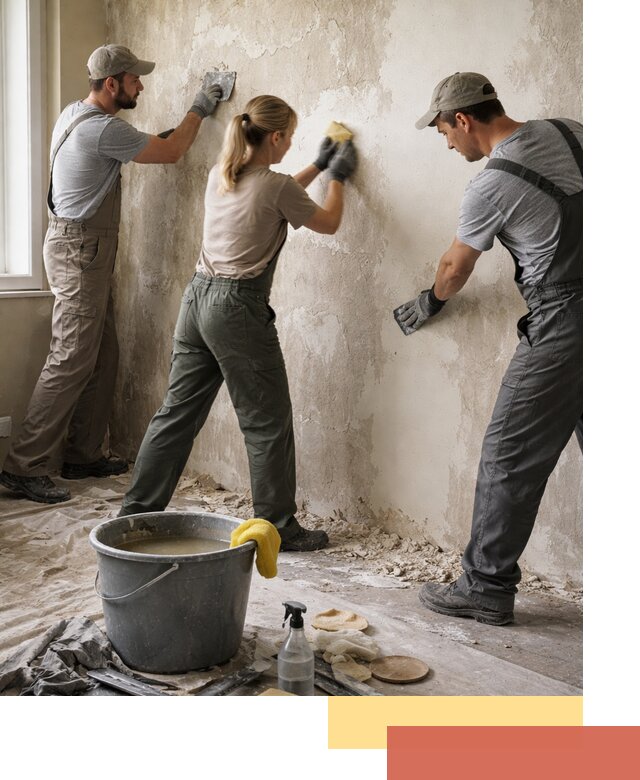 Очистка стен от клея и грунтовки в Елабуге качественно и быстро