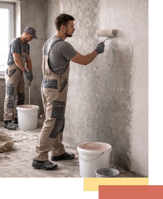 Нанесение бетоноконтакта на стены в Елабуге для последующей отделки