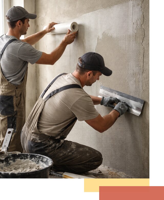 Армирование стен стеклосеткой в Елабуге для прочной отделки