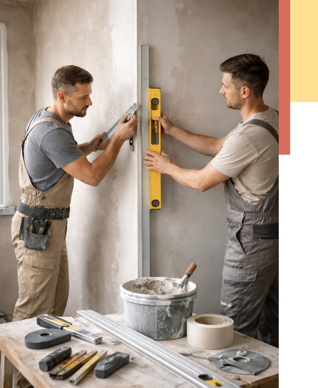 Выведение углов стен в Елабуге от 1874 руб. быстро и недорого | ОТДЕЛОЧНИК-Лбг