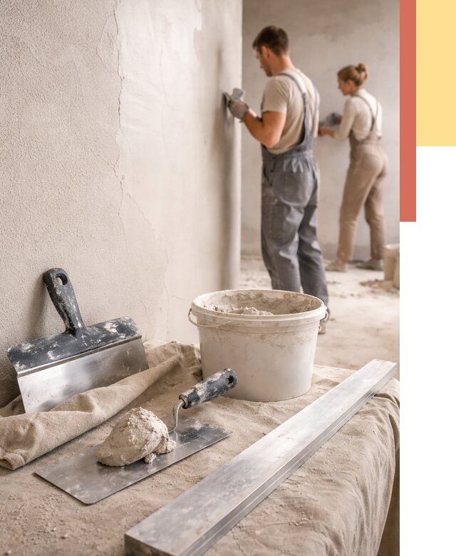 Штукатурка стен гипсовая в Елабуге от 4558 руб/м2 — быстро и недорого | ОТДЕЛОЧНИК-Лбг