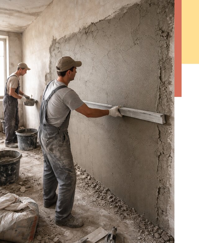 Цементная штукатурка стен в Елабуге от 4558 руб/м2 — быстро и недорого | ОТДЕЛОЧНИК-Лбг