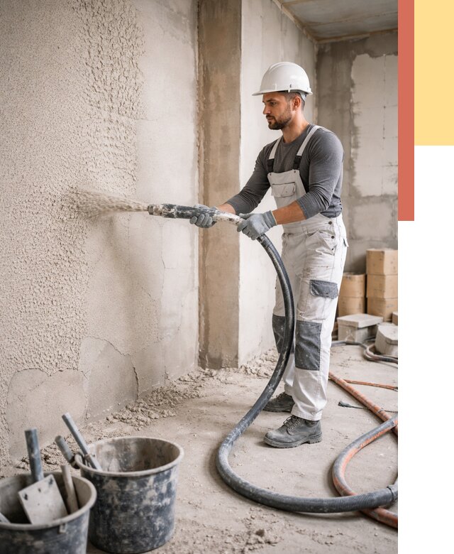 Машинная штукатурка стен в Елабуге под ключ от 6583 руб./м2 | ОТДЕЛОЧНИК-Лбг