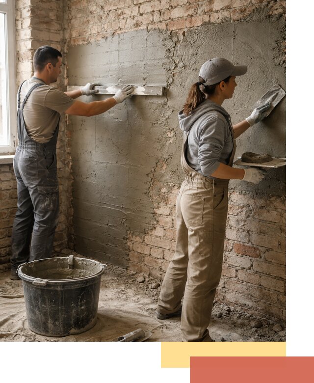 Штукатурка кирпичных стен в Елабуге — качественно и надежно