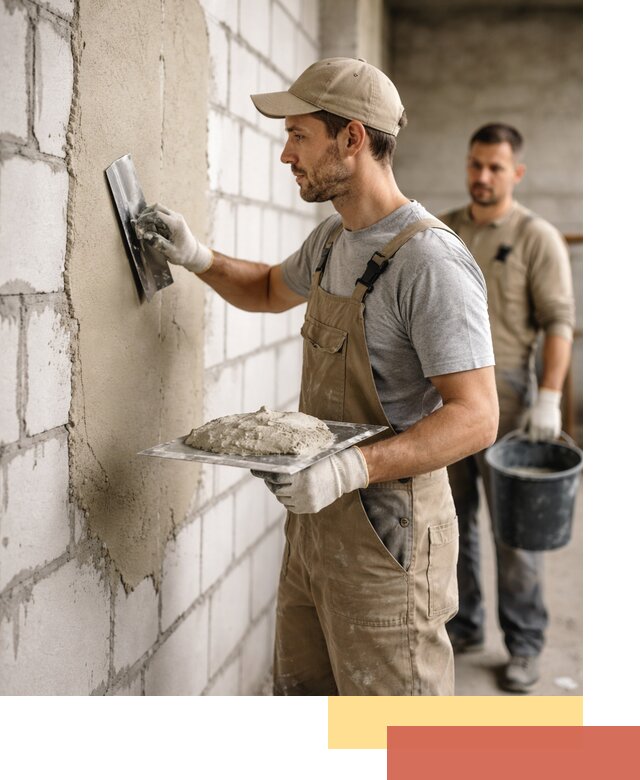 Штукатурка стен из газобетона в Елабуге под ключ