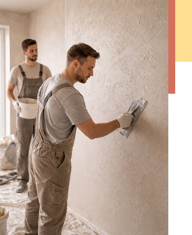 Фактурная штукатурка стен в Елабуге от 4254 руб./м² — заказать под ключ | ОТДЕЛОЧНИК-Лбг