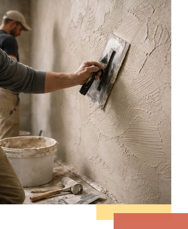 Фактурная штукатурка стен в Елабуге — монтаж, отделка, реставрация