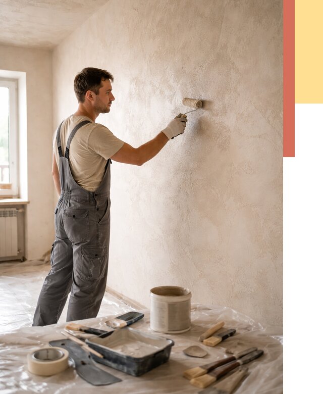 Нанесение лессирующей краски по декоративке в Елабуге от 1772 руб. | ОТДЕЛОЧНИК-Лбг