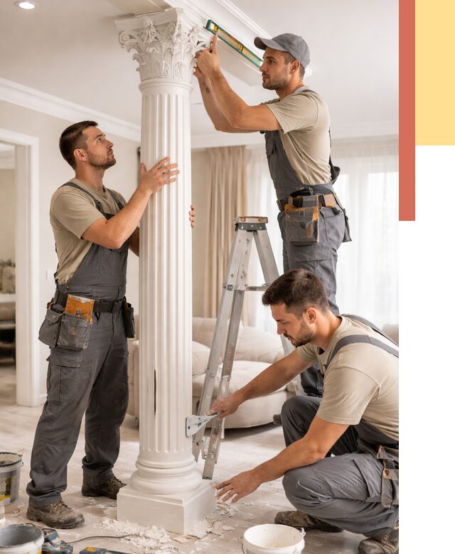 Установка декоративных колонн в Елабуге от 12154 руб. под ключ | ОТДЕЛОЧНИК-Лбг