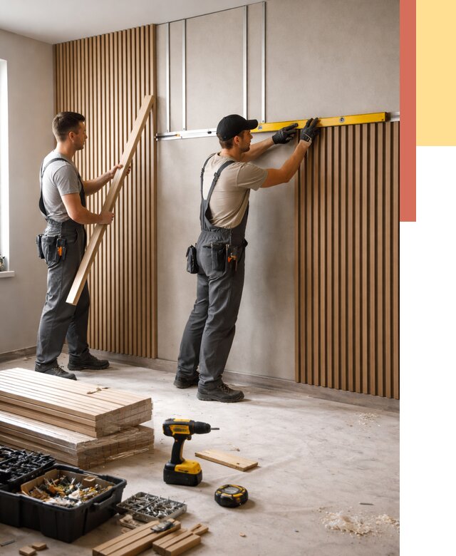 Монтаж реечных панелей на стены в Елабуге от 1215 руб. — быстро и недорого | ОТДЕЛОЧНИК-Лбг