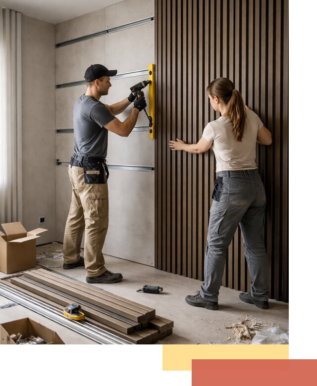 Монтаж реечных панелей на стены в Елабуге