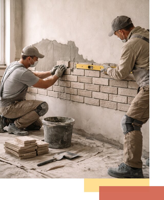 Монтаж декоративного кирпича профессионально в Елабуге