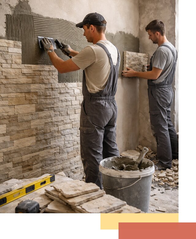 Монтаж искусственного камня в Елабуге — облицовка стен и фасадов