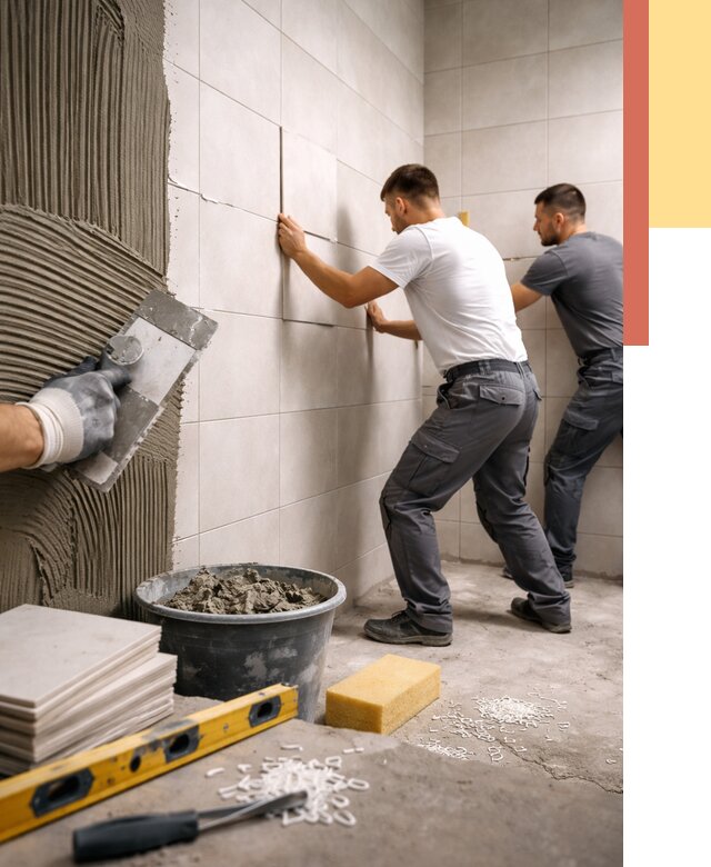 Укладка плитки на стены в Елабуге от 861 руб. — качественно и недорого | ОТДЕЛОЧНИК-Лбг