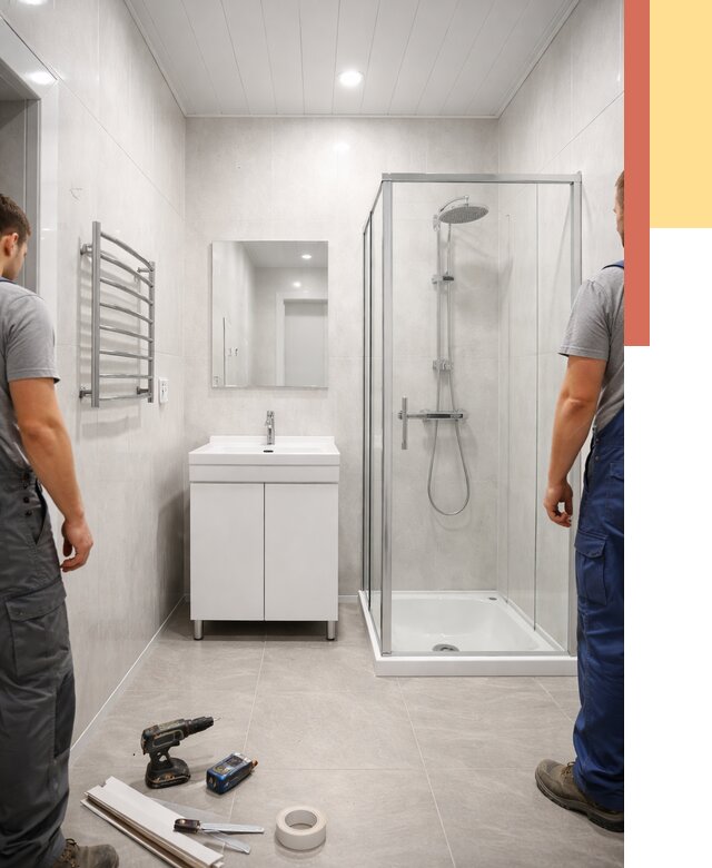 Отделка ванной комнаты панелями ПВХ в Елабуге от 4558 руб. за м2 | ОТДЕЛОЧНИК-Лбг