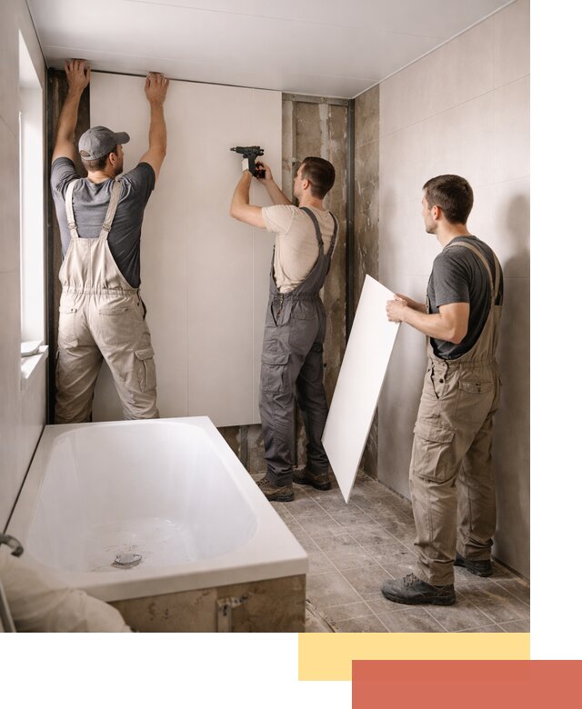 Отделка ванной панели ПВХ профессионально в Елабуге