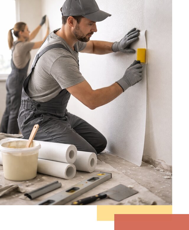 Поклейка стеклообоев профессионально в Елабуге