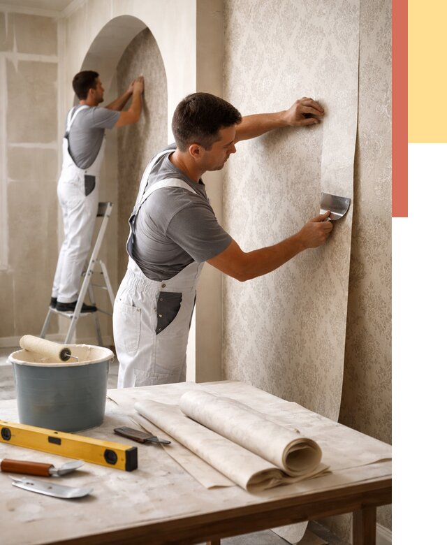 Поклейка обоев на сложные стены в Елабуге от 2836 руб. под ключ | ОТДЕЛОЧНИК-Лбг