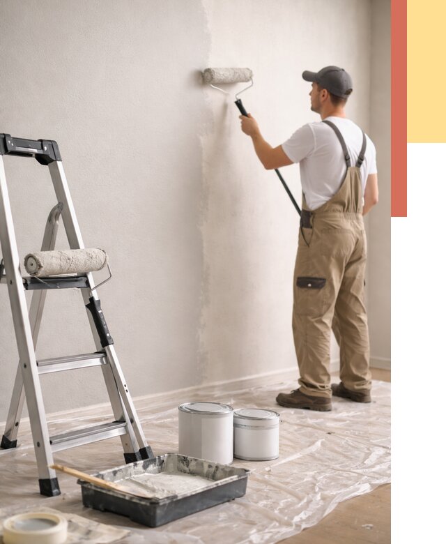 Покраска стен латексной краской в Елабуге от 4558 руб. за м2 | ОТДЕЛОЧНИК-Лбг