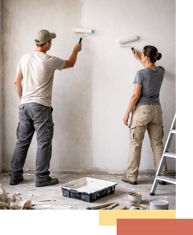 Окраска стен по стеклохолсту в Елабуге качественно и долговечно