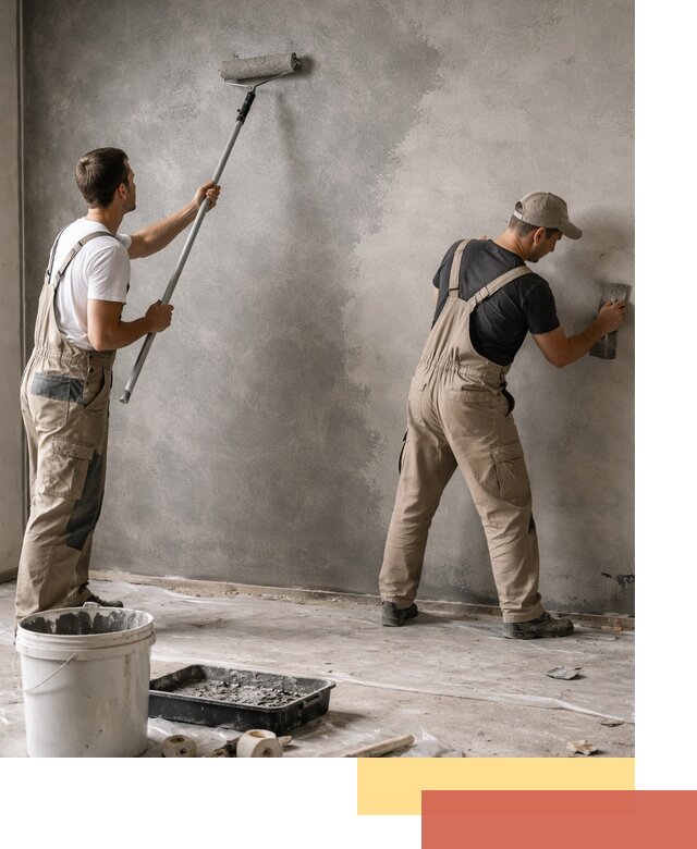 Покраска стен под бетон в Елабуге профессионально и недорого