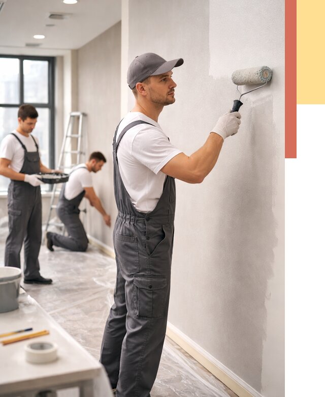 Покраска стен в офисе в Елабуге от 8609 руб. — быстро и недорого | ОТДЕЛОЧНИК-Лбг