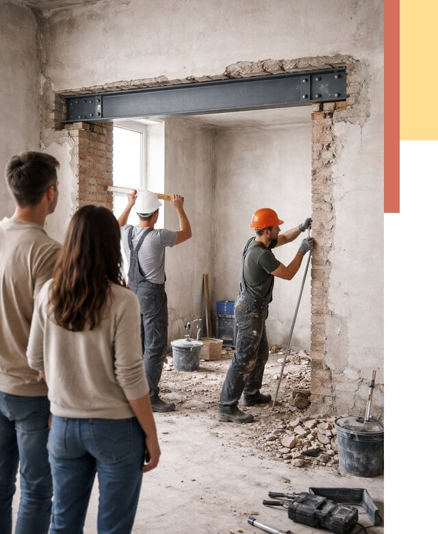 Усиление проема в стене в Елабуге от 9622 руб. — усиление дверного проема металлоконструкцией | ОТДЕЛОЧНИК-Лбг