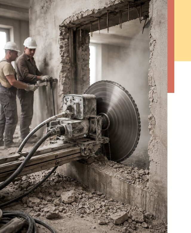 Алмазная резка проемов в Елабуге от 4558 руб. быстро и недорого | ОТДЕЛОЧНИК-Лбг