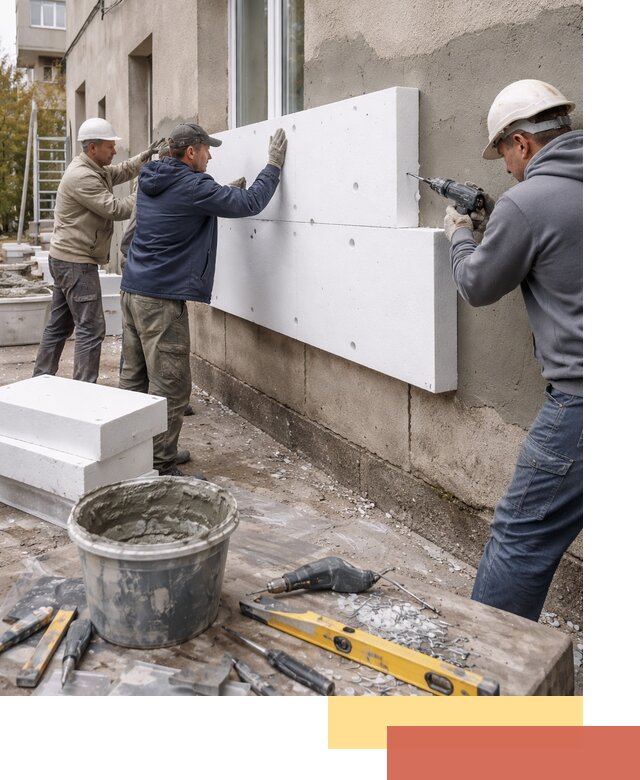 Утепление наружных стен пенопластом в Елабуге