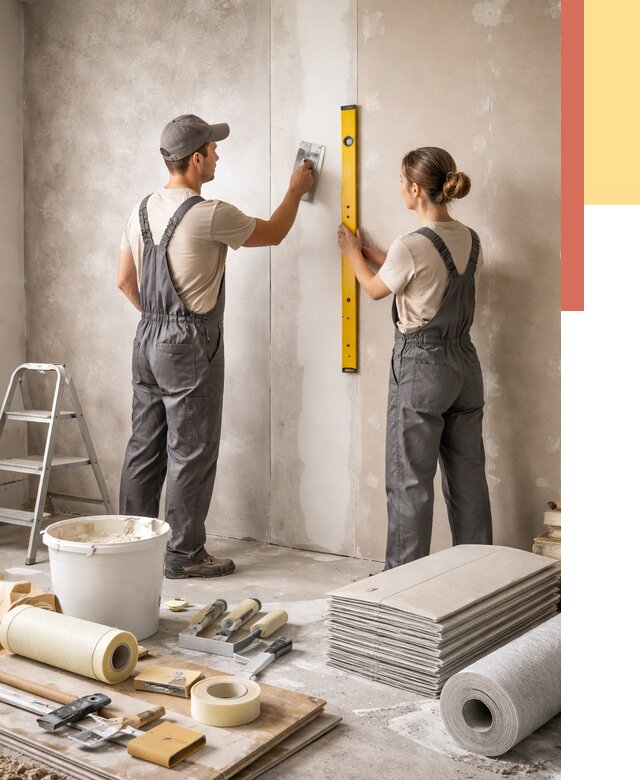 Отделка стен в Елабуге от 1519 руб/м² — недорого, быстро, под ключ | ОТДЕЛОЧНИК-Лбг