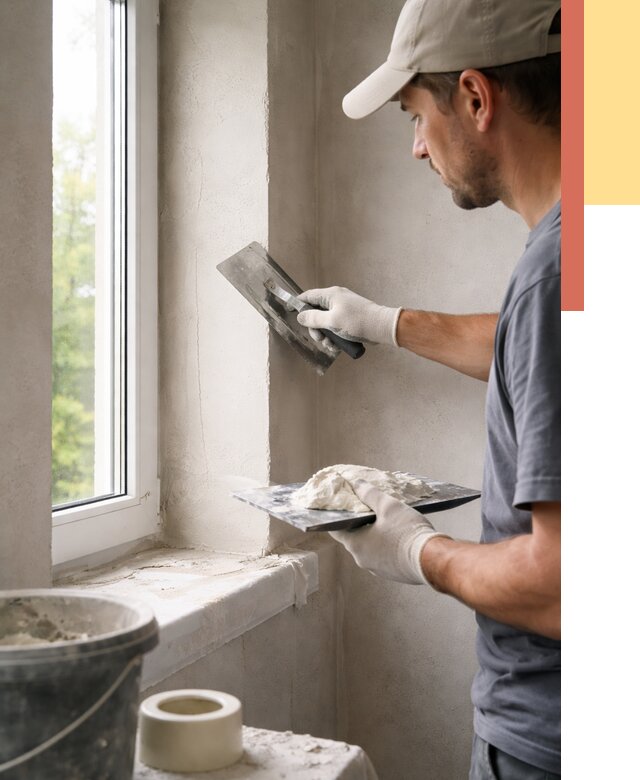 Штукатурка откосов в Елабуге от 4558 руб/м² — услуги и выравнивание под ключ | ОТДЕЛОЧНИК-Лбг