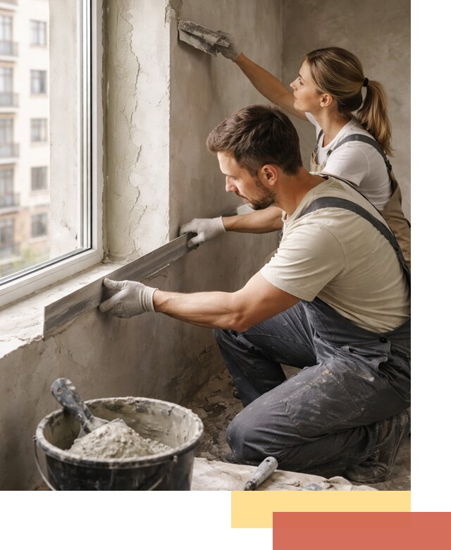 Штукатурка откосов дверей и окон профессионально в Елабуге