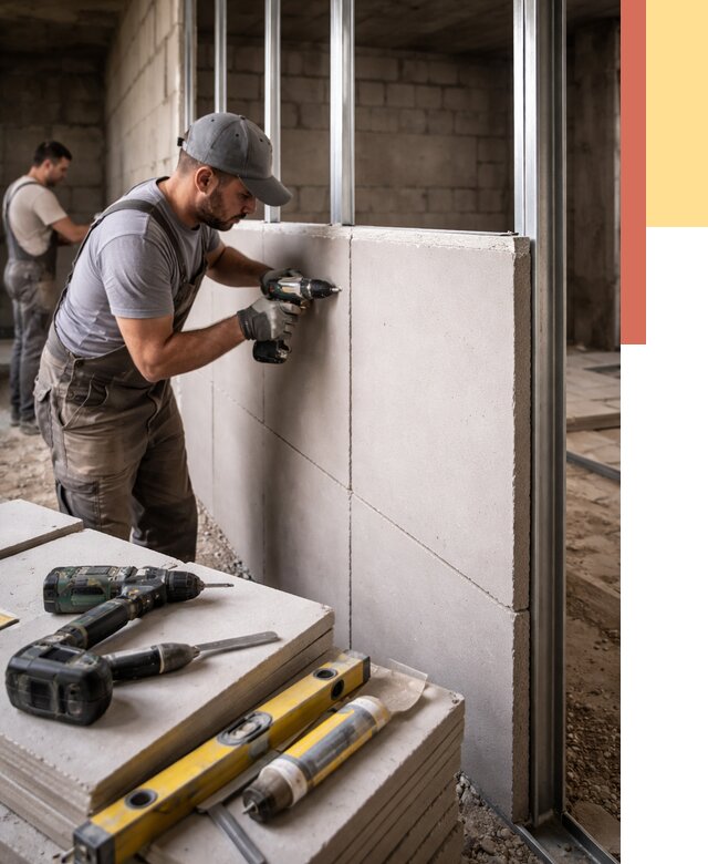 Кладка влагостойких перегородок ПГП в Елабуге от 1215 руб. под ключ | ОТДЕЛОЧНИК-Лбг