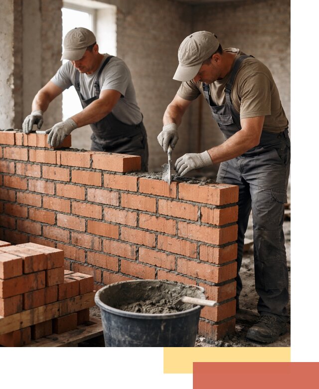 Кладка кирпичных перегородок под ключ в Елабуге