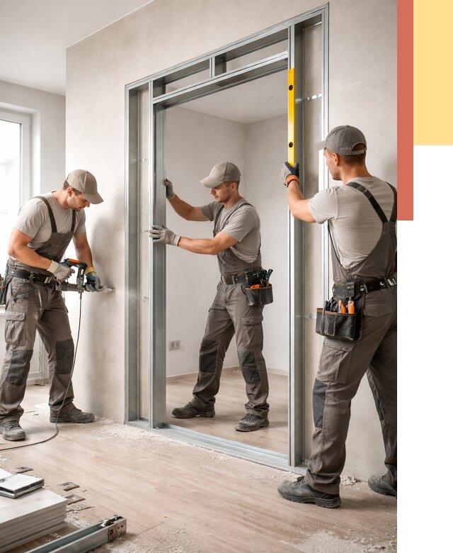 Устройство дверного проема в перегородке в Елабуге от 4558 руб. под ключ | ОТДЕЛОЧНИК-Лбг