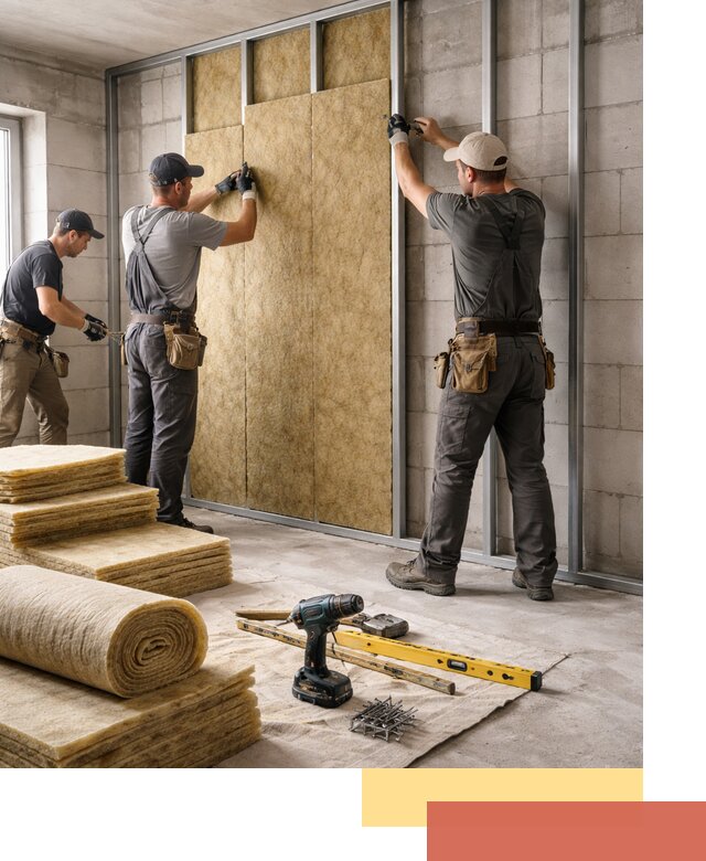 Шумоизоляция перегородок из блоков в Елабуге — монтаж и защита шумоизоляцией