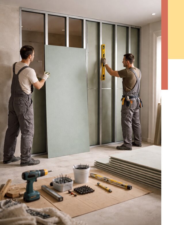 Перегородка из влагостойкого гипсокартона в Елабуге от 4861 руб. — монтаж под ключ | ОТДЕЛОЧНИК-Лбг