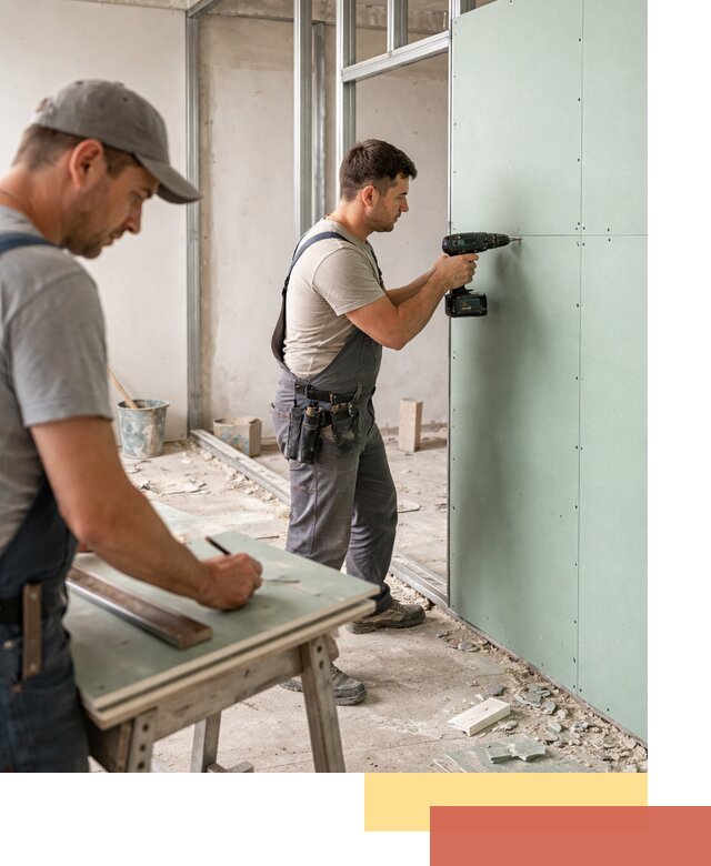 Перегородки из влагостойкого гипсокартона под ключ в Елабуге