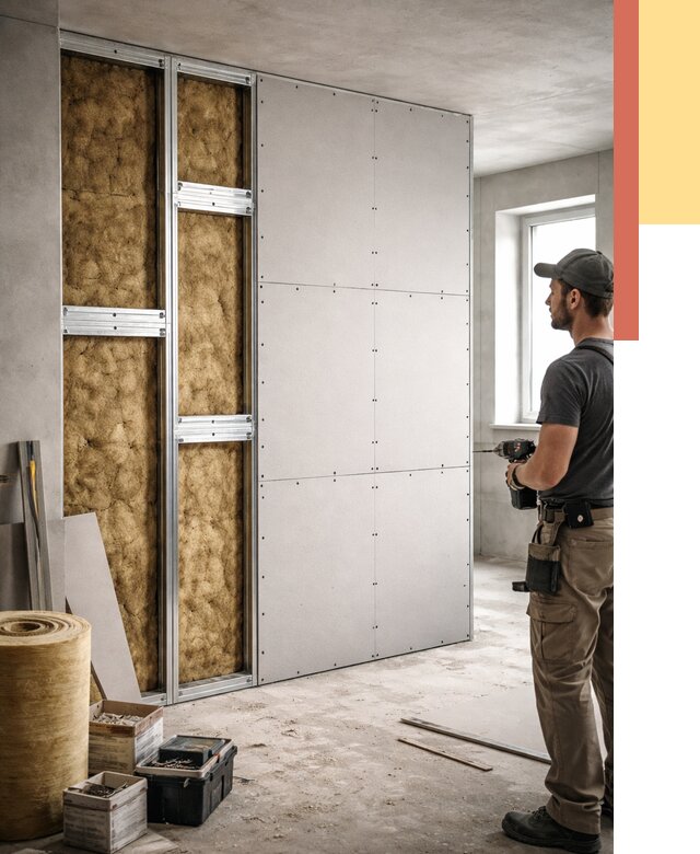 Усиленная перегородка под навеску в Елабуге от 12964 руб. — монтаж под ключ | ОТДЕЛОЧНИК-Лбг