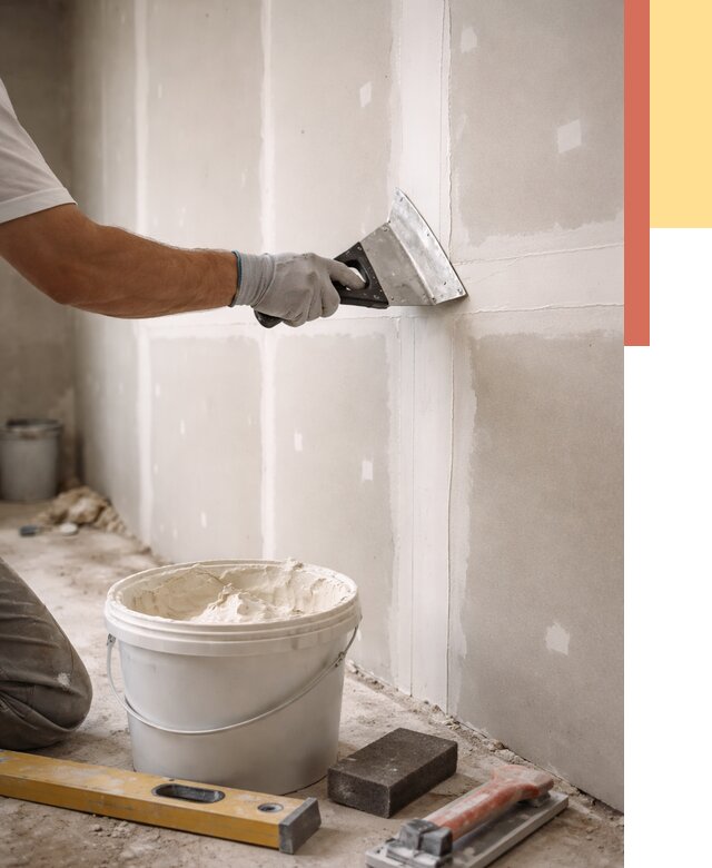 Шпаклевка перегородок из гипсокартона в Елабуге от 2532 руб. — услуги ОТДЕЛОЧНИК-Лбг