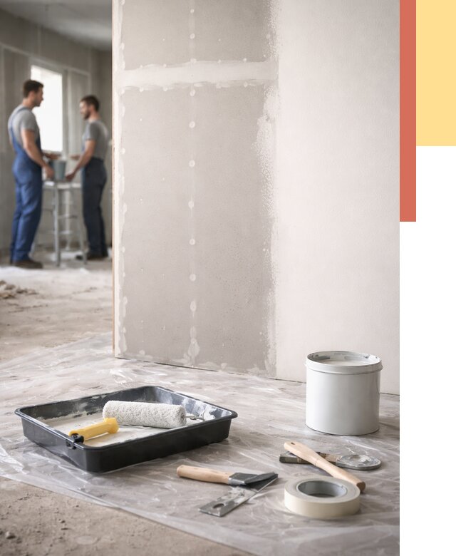 Покраска перегородок из гипсокартона в Елабуге от 4558 руб. под ключ | ОТДЕЛОЧНИК-Лбг