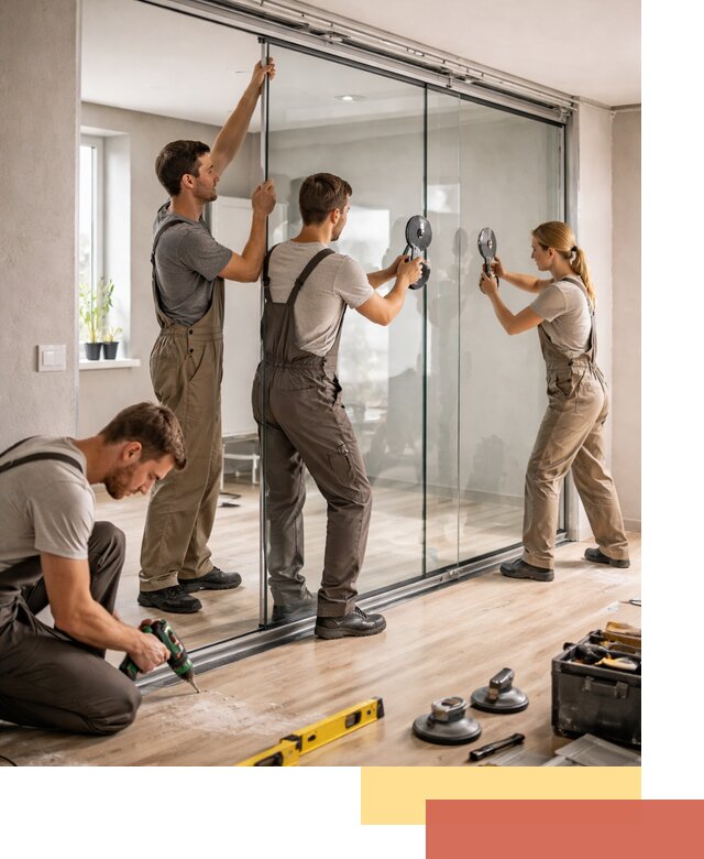 Изготовление стеклянных перегородок на заказ в Елабуге