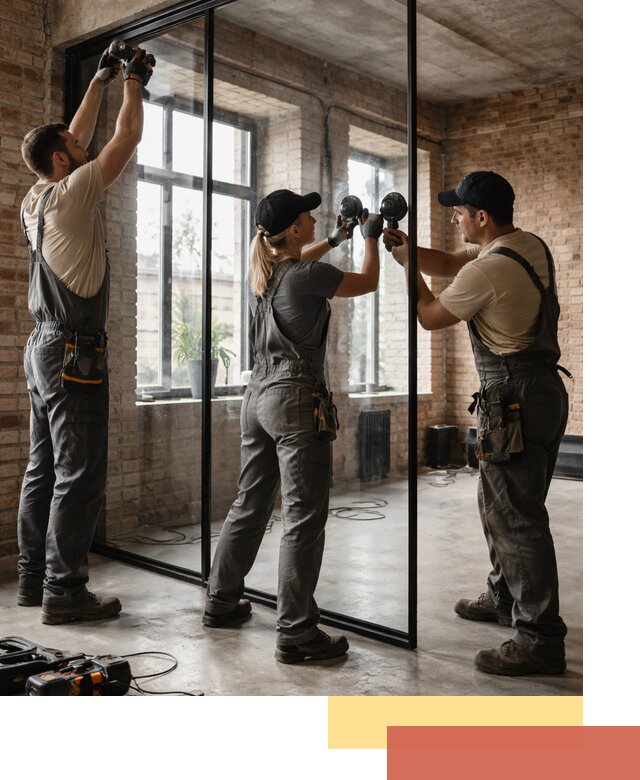 Стеклянные перегородки лофт — изготовление и монтаж в Елабуге