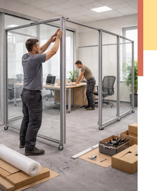 Мобильные офисные перегородки в Елабуге от 12660 руб. — установка под ключ | ОТДЕЛОЧНИК-Лбг