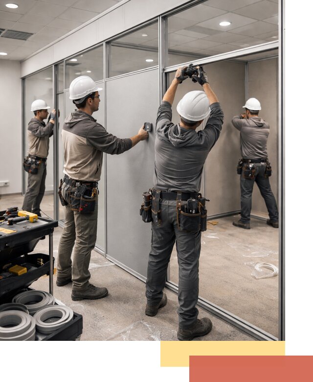 Мобильные офисные перегородки под ключ в Елабуге