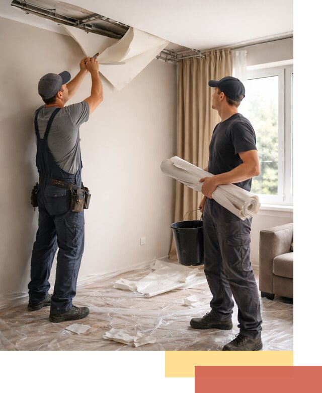 Демонтаж натяжного потолка в Елабуге быстро и аккуратно